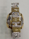 Personalized 14k Gold Plate Flat VERTICAL One Finger Any Name Ring
