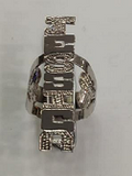 Personalized .925 Sterling Silver Flat VERTICAL One Finger Any Name Ring