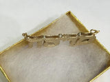 Personalized Hebrew 14k Gold Overlay Double 3d  Any Name Plate Necklace / Free Chain