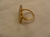 Personalized 14k Gold Plated One Finger Any 2 Double Plated Name Ring