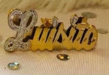 Personalized 14k Gold Overly GP Any Double Name Plate STUD Earrings