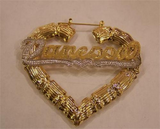 Personalized 14k Gold Overlay/Gold Plate Any Name Heart Bamboo Earrings 3 inch