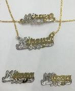 Personalized Baby 14k Gold Plate Single plated Any Name Set Necklace Bracelet & Earrings