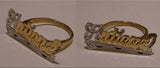 14k Gold Plate Personalized Any Name any size single plate ring