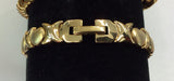 14k Gold Plate Steel  X and Heart Bracelet 8" /Gift/ Hugg and Kisses