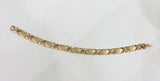 14k Gold Plate Steel  XOXO Bracelet 8" /Gift / X and O/Hugg and Kisses