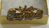 Personalized 14k Gold Plated Two Finger Double Plated Any Name Ring + Crown