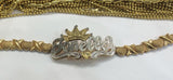 Personalized 14K Gold Overlay Any Double Name Plate X&heart Bracelet + Crown/ Huggs and Kisses