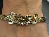 Personalized  Adult 14K Gold Plate any Double Plate ADJUSTABLE 3D Name Bracelet bangle/Gold overlay