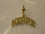 Personalized 14k Gold Overly Any Single Plate Name Dangle Earrings /Gold Plated/a2