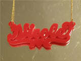 Personalized Any Color Onyx Any Name Necklace (comes with the Chain )2