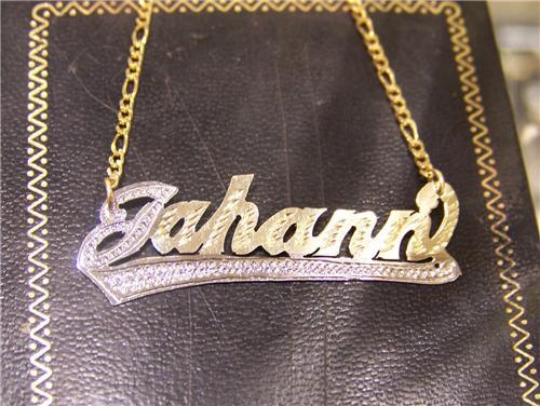 14k Gold Plate Personalized Any Name Single Plate Nameplate Necklace (comes with the Chain )6