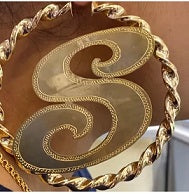 Personalized 14k Gold Overlay Any Name hoop INITIAL Earrings Twisty Jumbo Bamboo Earrings 2 3/4 inch